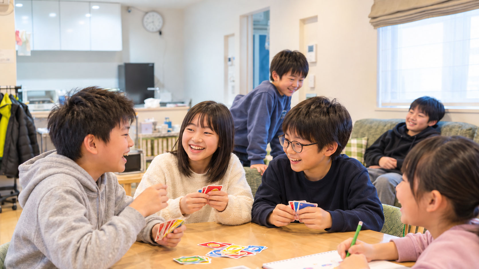 はなまる北ラムで自由時間や遊びを楽しむ子どもたち