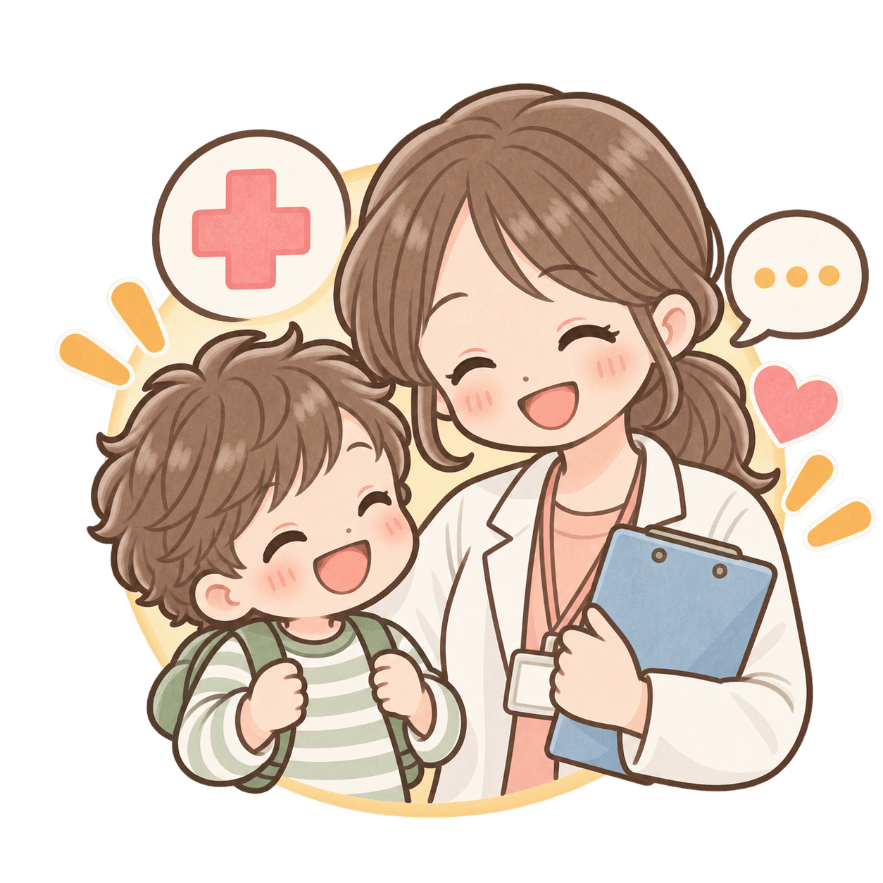 医療や福祉など専門機関との連携を表すイラスト