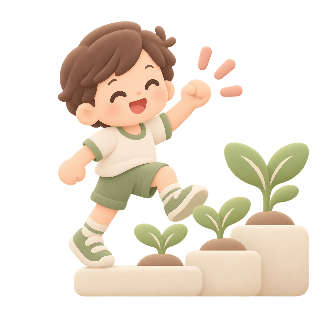 小さな成長を積み重ねる子ども